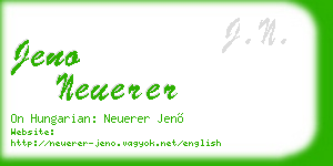 jeno neuerer business card
